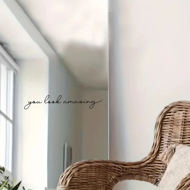 You look amazing väggdekor - Spegeltext - 30x15cm - Badrumsinspiration - Väggdekorshopen	