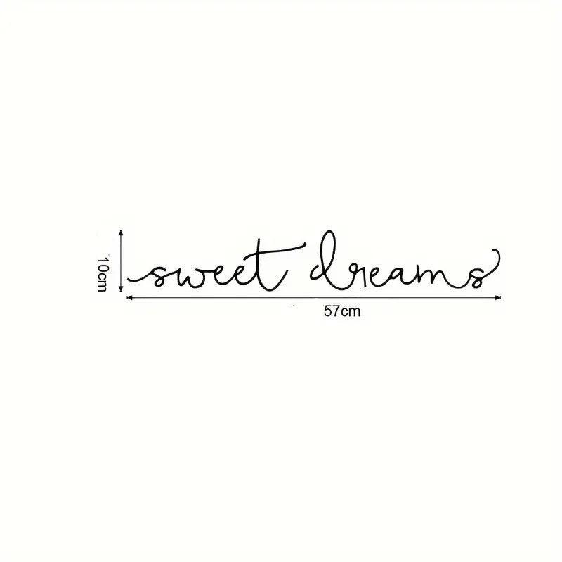 Sweet Dreams text väggdekor - Sovrumsdekor - 40x20cm - Modern design - Väggdekorshopen
