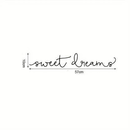 Sweet Dreams text väggdekor - Sovrumsdekor - 40x20cm - Modern design - Väggdekorshopen