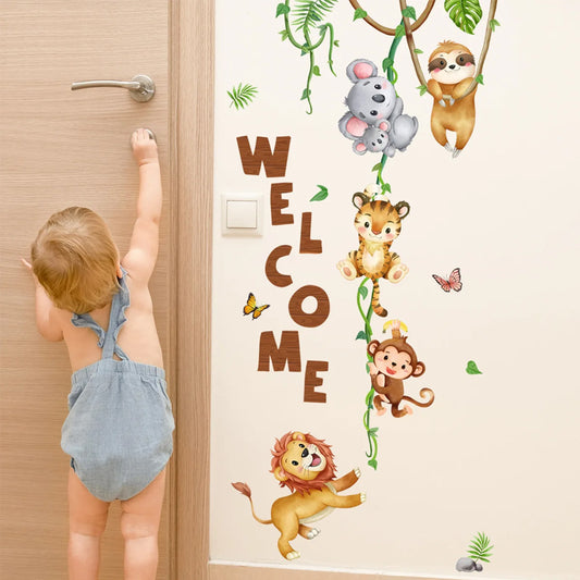 Welcome djungeldjur  - Välkomnande design - Barnrumsdekor - shopen
