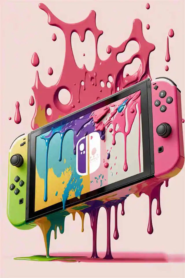 Gaming explosion poster - Färgglad design - Spelmotiv - Väggdekorshopen	