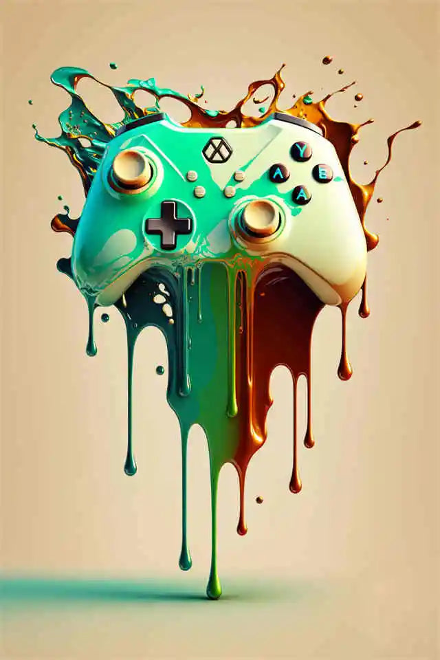 Gaming explosion poster - Färgglad design - Spelmotiv - Väggdekorshopen	
