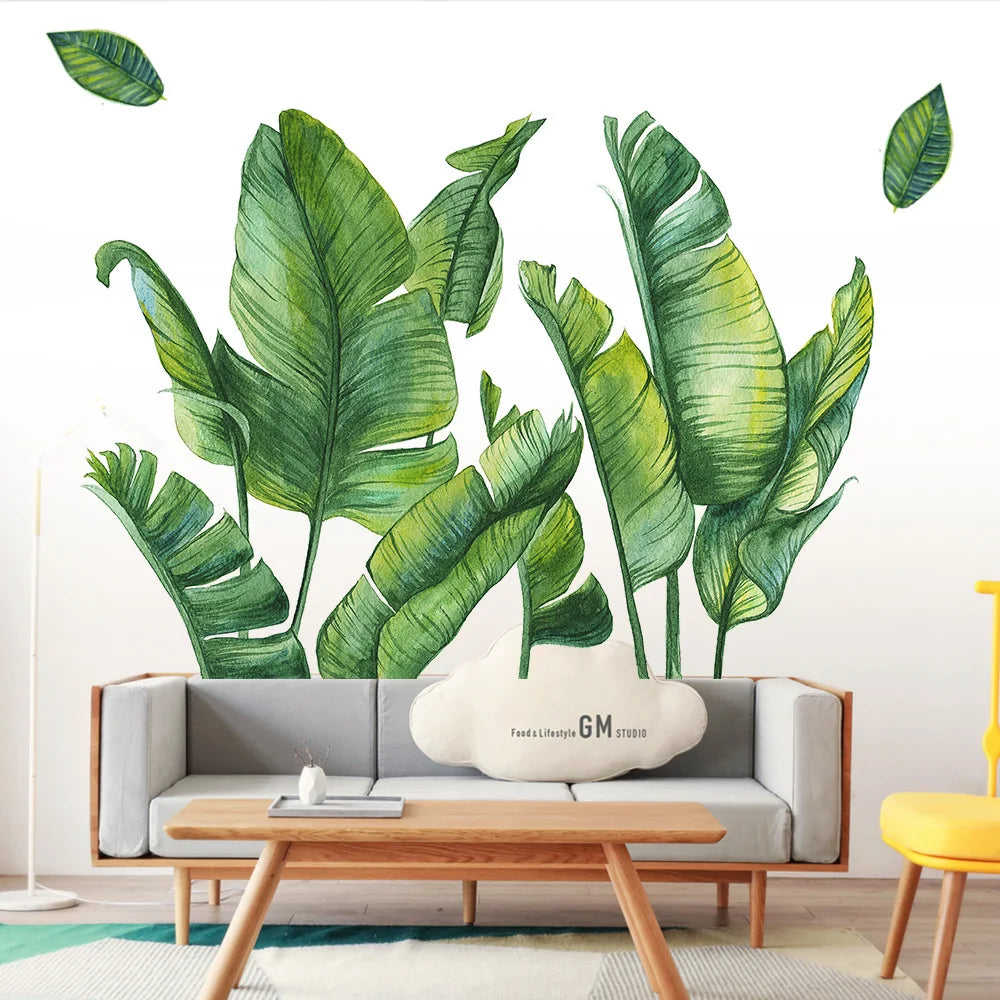 Stora bananblad  - Tropisk design - Exotiskt bladmotiv - shopen