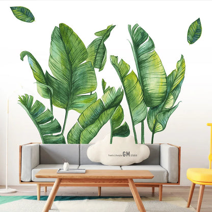 Stora bananblad  - Tropisk design - Exotiskt bladmotiv - shopen