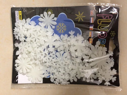 Självlysande väggdekal med snöflingor