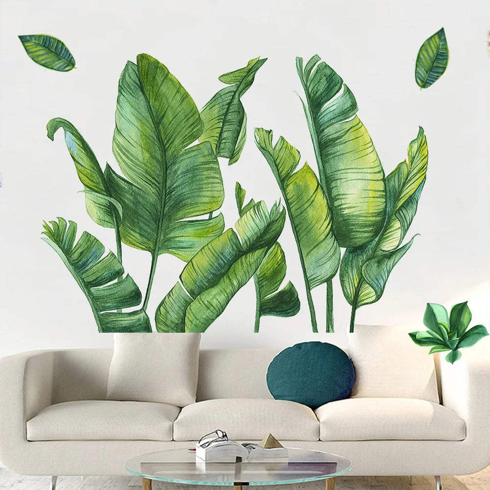 Stora bananblad  - Tropisk design - Exotiskt bladmotiv - shopen