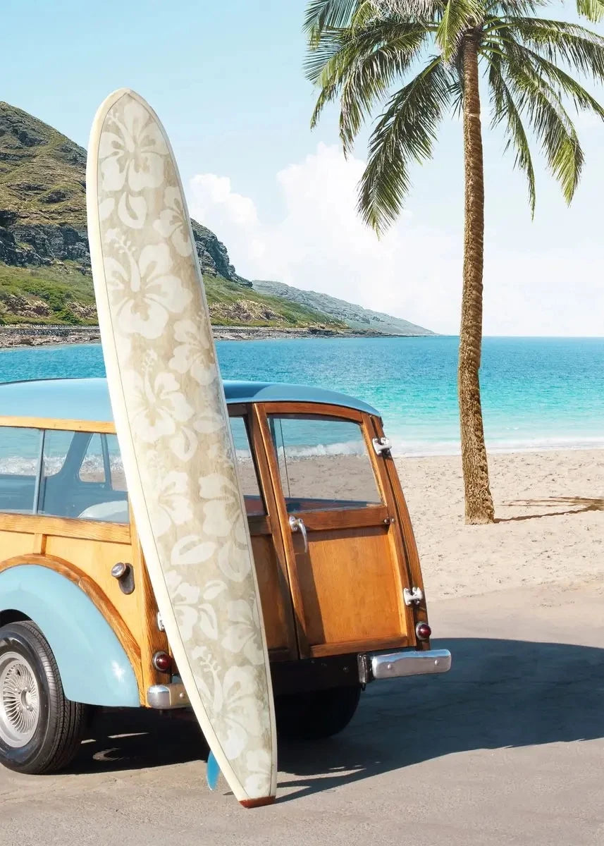Strandmotiv och surfkultur poster - Strandliv design - Väggdekorshopen	