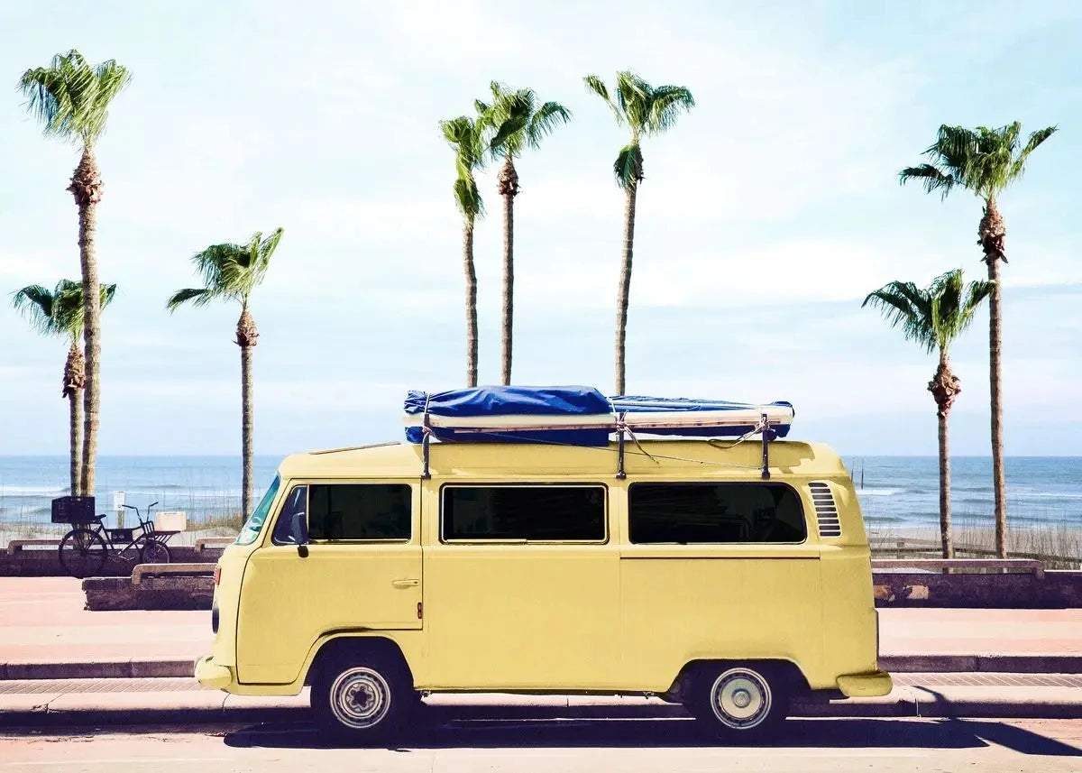 Strandmotiv och surfkultur poster - Strandliv design - Väggdekorshopen	