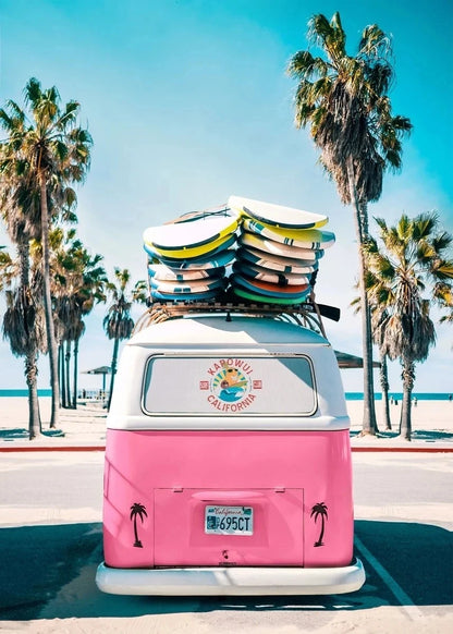 Strandmotiv och surfkultur poster - Strandliv design - Väggdekorshopen	