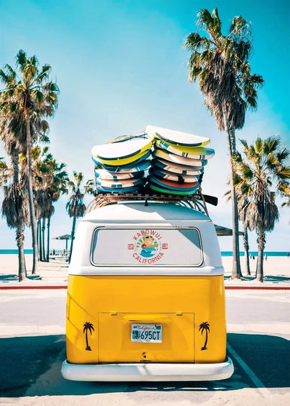 Strandmotiv och surfkultur poster - Strandliv design - Väggdekorshopen	