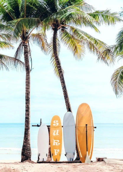 Strandmotiv och surfkultur poster - Strandliv design - Väggdekorshopen	