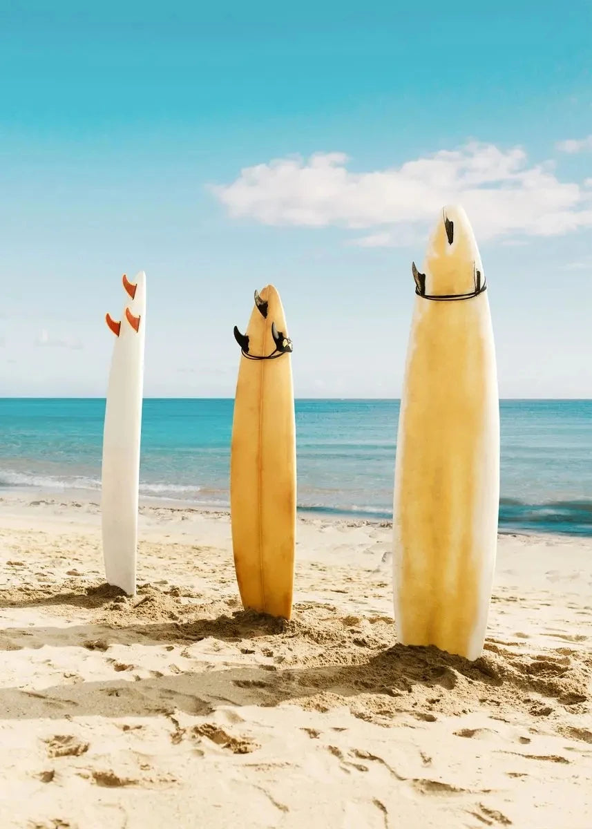 Strandmotiv och surfkultur poster - Strandliv design - Väggdekorshopen	