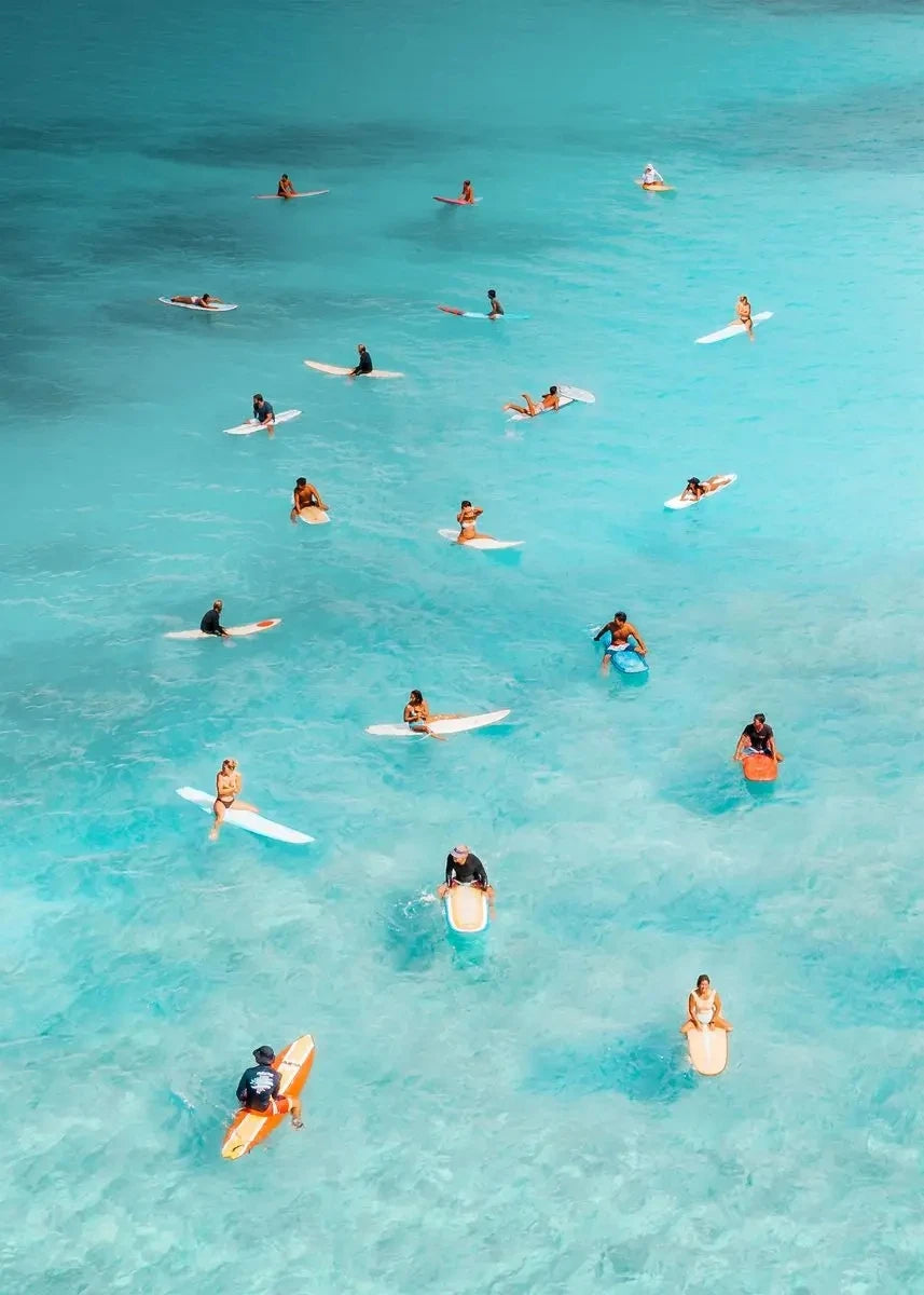 Strandmotiv och surfkultur poster - Strandliv design - Väggdekorshopen	