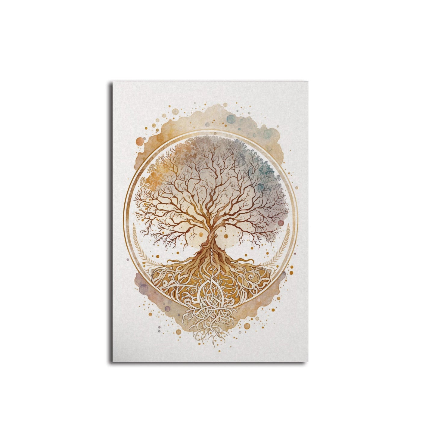 Livets träd poster med Buddha - Andlig design - Meditativ väggkonst - Väggdekorshopen	