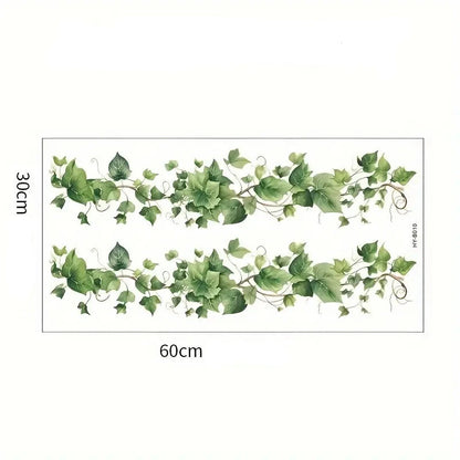 Gröna vinrankor väggdekor - Naturlig växtdesign - Botanisk dekoration - Väggdekorshopen	